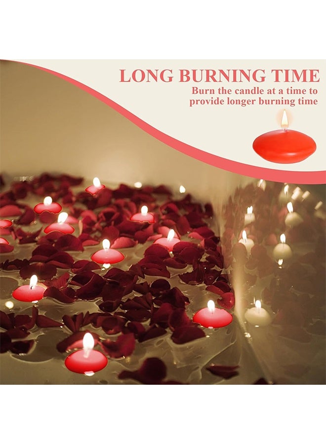 30Pcs Red Floating Candles Centerpieces for Wedding 1.5 Inch Small Unscented Floating Candles Decoration for Valentine's Day Party Wedding Anniversary Holiday Party Gifts Home Pool Decor - Image 3